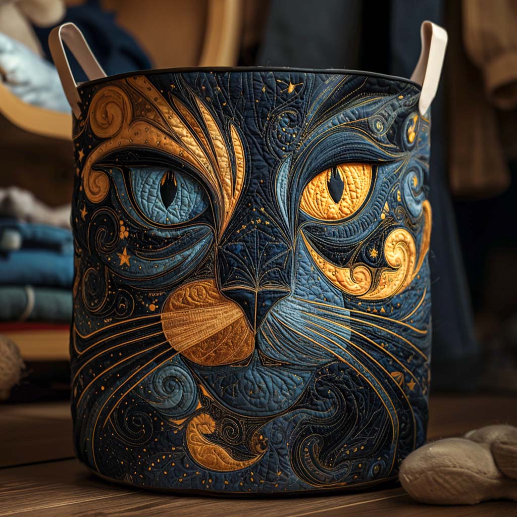 Cesto de Roupa Gato Galáctico